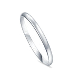 Sterling Silver Wedding Band Ring Round 925 Sterling Silver (2mm)