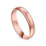 Sterling Silver Wedding Band Ring Round 925 Sterling Silver (4MM)