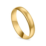 Sterling Silver Wedding Band Ring Round 925 Sterling Silver (4MM)