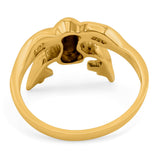 Frog Ring Oxidized Band Solid 925 Sterling Silver Thumb Ring (13mm)