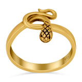 Snake Ring Oxidized Band Solid 925 Sterling Silver Thumb Ring (14mm)