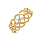 Braided Style Full Eternity Infinity Ring Oxidized Band Solid 925 Sterling Silver 7mm