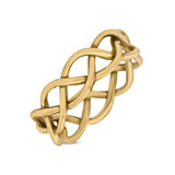 Celtic Knot Infinity Braided Style New Design Oxidized Band Solid 925 Sterling Silver Thumb Ring 5mm
