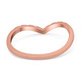 V Shape Ring Oxidized Band Solid 925 Sterling Silver Thumb Ring (7mm)