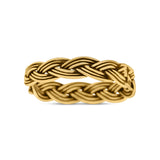 Intricate Weave Braided Knot Promise Oxidized Rope Band New Design Solid 925 Sterling Silver Thumb Ring 5mm