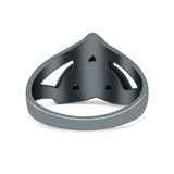Trinity Celtic Knot Ring Oxidized 925 Sterling Silver 12mm