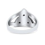 Trinity Celtic Knot Ring Oxidized 925 Sterling Silver 12mm