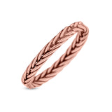 Multi Braided Unique Criss Cross Celtic Oxidized Band Thumb Ring (3mm)
