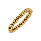 Multi Braided Unique Criss Cross Celtic Oxidized Band Thumb Ring (3mm)