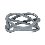 Infinity X Cross Weave Entangle Thumb Ring (9mm)