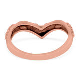 V Shape Band Oxidized Ring Solid 925 Sterling Silver Thumb Ring (7mm)