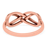 Infinity Band Oxidized Ring Solid 925 Sterling Silver (8mm)