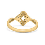 Classic Celtic Knot Twist New Fashion Oxidized Band Solid 925 Sterling Silver Thumb Ring (9.5mm)
