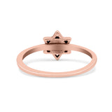 Light Plain Star of David Band Solid 925 Sterling Silver Thumb Ring (8mm)