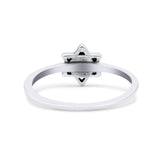 Light Plain Star of David Band Solid 925 Sterling Silver Thumb Ring (8mm)