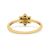 Light Plain Star of David Band Solid 925 Sterling Silver Thumb Ring (8mm)