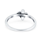 Cactus Ring Oxidized Band Solid 925 Sterling Silver Thumb Ring (10mm)