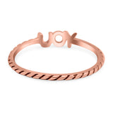 You Band Oxidized Ring Solid 925 Sterling Silver Thumb Ring (3.5mm)