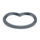 V Dot Band Oxidized Ring Solid 925 Sterling Silver Thumb Ring (7mm)