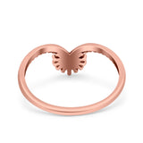 V Shaped Bali Oxidized Band Solid 925 Sterling Silver (8mm)