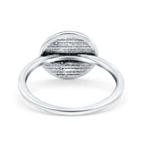 Songbird Start Band Oxidized Ring Solid 925 Sterling Silver (10mm)