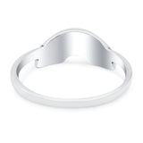 Rainbow Band Oxidized Ring Solid 925 Sterling Silver Thumb Ring (6mm)