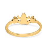 Frogs Oxidized Ring Solid 925 Sterling Silver