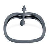 Arrow Band Oxidized Ring Solid 925 Sterling Silver Thumb Ring (14mm)