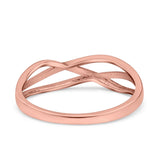 Celtic Infinity CrissCross Ring Rhodium Plated Band Solid 925 Sterling Silver Thumb Ring (6mm)