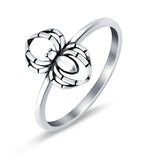 Spider Ring Oxidized Band Solid 925 Sterling Silver Thumb Ring (11.5mm)