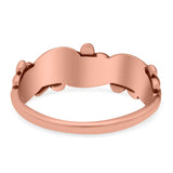 Daisies Ring Oxidized Band Solid 925 Sterling Silver Thumb Ring (7mm)