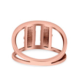 Flowers Ring Oxidized Band Solid 925 Sterling Silver Thumb Ring (11.6mm)