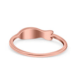 Fish Ring Oxidized Band Solid 925 Sterling Silver Thumb Ring (4mm)