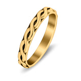 Braid Ring Oxidized Band Solid 925 Sterling Silver Thumb Ring (3mm)