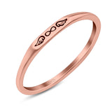 Infinity Wings Ring Oxidized Band Solid 925 Sterling Silver Thumb Ring (2.2mm)