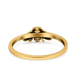 Fly Band Oxidized Ring Solid 925 Sterling Silver (5.5mm)