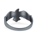 Celtic Ring Oxidized Band Solid 925 Sterling Silver Thumb Ring (11mm)