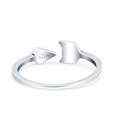 Arrow Band Oxidized Ring Solid 925 Sterling Silver (5mm)