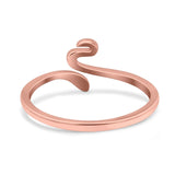 Snake Band Oxidized Ring Solid 925 Sterling Silver (9mm)