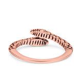 Snakes Band Oxidized Ring Solid 925 Sterling Silver (5.5mm)