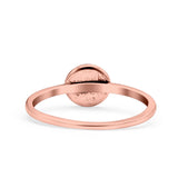 Flower Ring Oxidized Band Solid 925 Sterling Silver Thumb Ring (7mm)