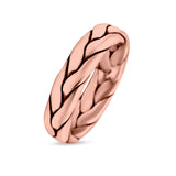 Silver Ring Oxidized Band Solid 925 Sterling Silver Thumb Ring (13mm)