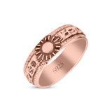 Classic Sun Trending Oxidized Band Thumb Ring (5.8mm)