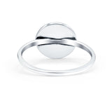 Moon Phases Ring Oxidized Band Solid 925 Sterling Silver Thumb Ring (10mm)