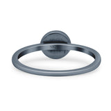 Custom Engraved Moon Phases Unique Design Statement Oxidized Ring Band Solid 925 Sterling Silver Thumb Ring (6.6mm)
