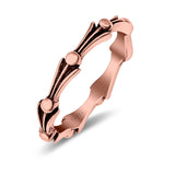 Oxidized Ring Band Solid 925 Sterling Silver Thumb Ring (4mm)