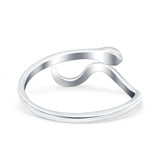 Snake Ring Oxidized Band Solid 925 Sterling Silver Thumb Ring (7mm)