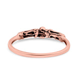 Bali Style Ring Oxidized Band Solid 925 Sterling Silver Thumb Ring (4mm)