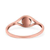 Eye Ring Oxidized Band Solid 925 Sterling Silver Thumb Ring (7mm)