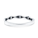 Bamboo Ring Oxidized Band Solid 925 Sterling Silver Thumb Ring (2.5mm)